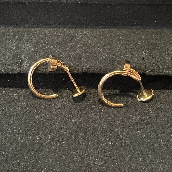 CARTIER Juste Un Clou 18k RG Earrings - Picture 7 of 10